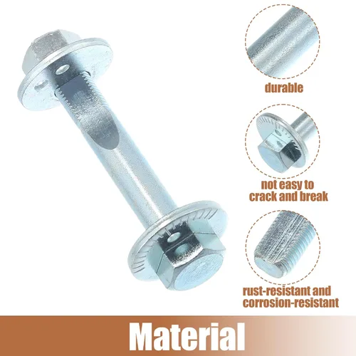 Miniatura 5 de uxcell 1 juego de pernos de inclinación de alineación excéntrica para Mitsubishi Lancer 2002-2006 No.MR333373/MB809335 Kit de tuercas de ajuste
