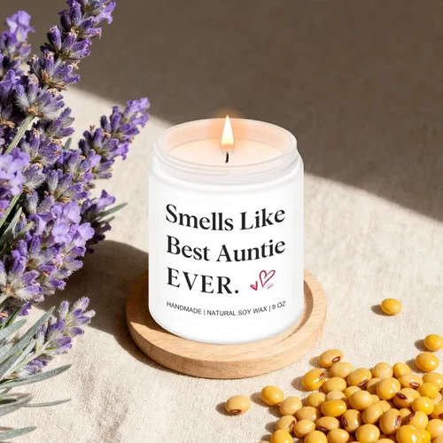 Miniatura 5 de Homsolver Regalos para tía, cumpleaños, madres, Navidad, Acción de Gracias, regalos para tía, huele a la mejor tía alguna vez velas perfumadas