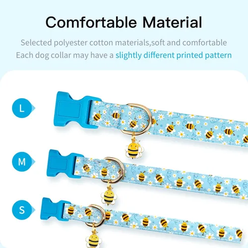 Miniatura 4 de Collares para perros con hebilla ajustable para lindas, hembras, hembras, hembras, machos, collar especial suave y elegante para perros con diseño