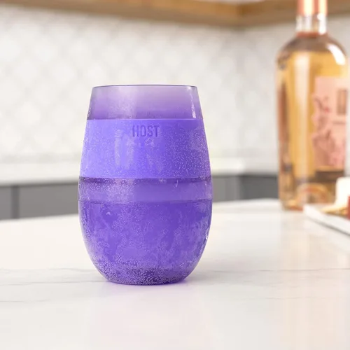Miniatura 7 de Host Juego de 1 Vaso de Enfriamiento de Plástico con Doble Pared Aislante Congelable Vaso Enfriador de Bebidas con Gel Congelante, Copas de Vino