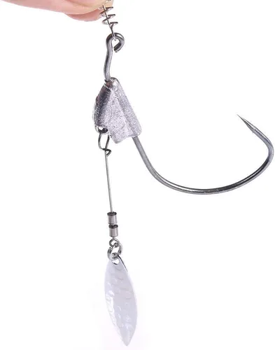 Miniatura 4 de Ganchos de pesca con peso de quilla con accesorio de cuchilla, señuelos de pesca, cabezas de plantilla, anzuelos de pesca Twistlock