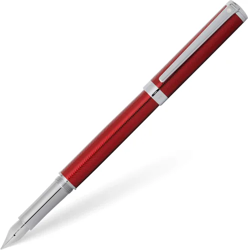 Miniatura 4 de Sheaffer Intensity - Laca roja grabada con borde cromado y punta media con tinta roja