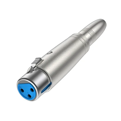CableCreation XLR 3 Pin hembra a 1/4" 0.250 in hembra socket adaptador de audio 1/4 pulgadas TRS a XLR, plata