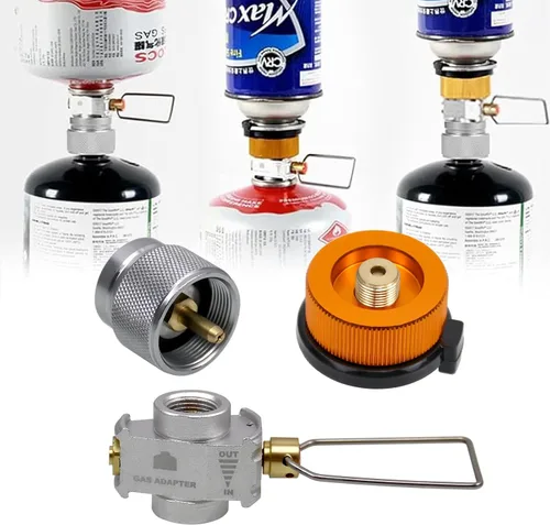Miniatura 9 de Kit de Adaptador de Recarga de Gas RULLINE para Estufas de Camping - Juego de Adaptador de Recarga de Botella de Válvula EN417 Lindal para Tanques