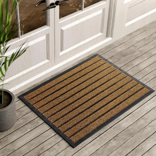 ubdyo Alfombra Extra Duradera para Puerta - Alfombras de Bienvenida para Exterior Antideslizante - Alfombra Antideslizante para Entrada Marrón