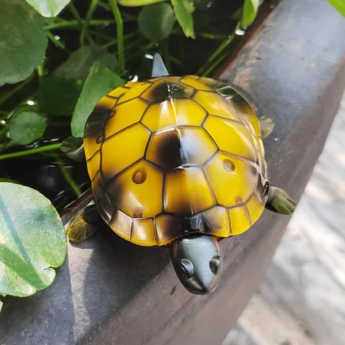 Miniatura 5 de Tipmant RC Turtle IR Control remoto tortuga Crawl falso animal eléctrico juguete vehículo para niños regalos de cumpleaños (marrón)