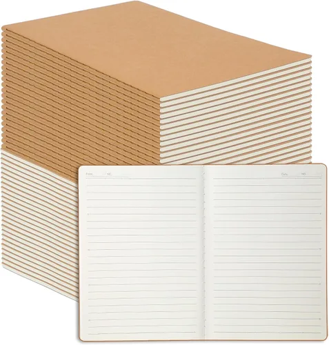 Miniatura 8 de Miikoul 72 paquetes de cuadernos en papel kraft A5 con papel rayado al por mayor, 8.3 x 5.5 pulgadas, 60 páginas/30 hojas, 80 g/m², cuaderno