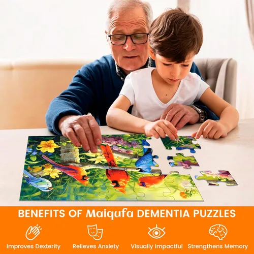 Miniatura 3 de Rompecabezas de 36 piezas grandes para personas mayores, rompecabezas de demencia para adultos mayores, rompecabezas de Alzheimer, juegos cognitivos