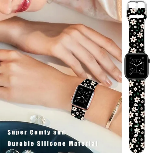 Miniatura 4 de Correas de reloj de silicona suave compatibles con Apple Watch de 1.496 in 1.575 in 1.614 in 1.654 in 1.732 in 1.772 in 1.811 in 1.929 in Ultra 2