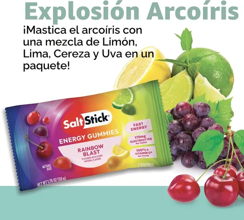 Miniatura 6 de SaltStick Gomitas energéticas con electrolitos, paquete variado, gomitas de electrolitos fáciles de masticar, masticables energéticos que saben muy