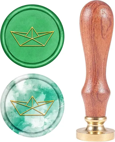 Miniatura 10 de CRASPIRE Sello de cera de sellado de Navidad con diseño de copo de nieve, árbol de caramelo, calcetín de cera X'Mas EVE, cabeza de latón con mango