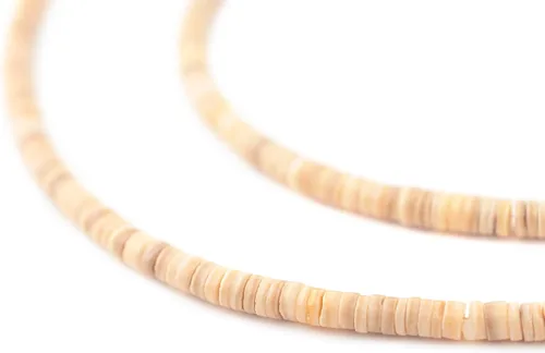 Miniatura 6 de TheBeadChest - Cuentas Heishi de concha natural beige (0.315 in)