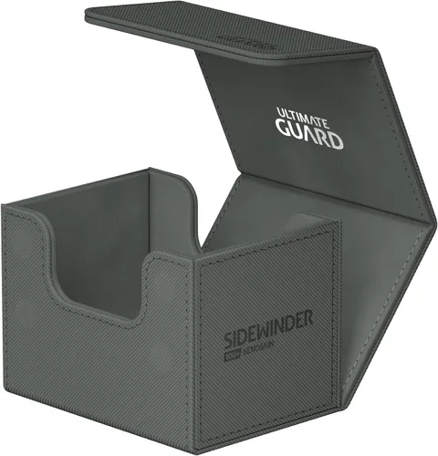 Miniatura 4 de Ultimate Guard Sidewinder 100+, caja de cubierta para 100 tarjetas TCG de doble manga, gris, cierre magnético y forro interior de microfibra para un