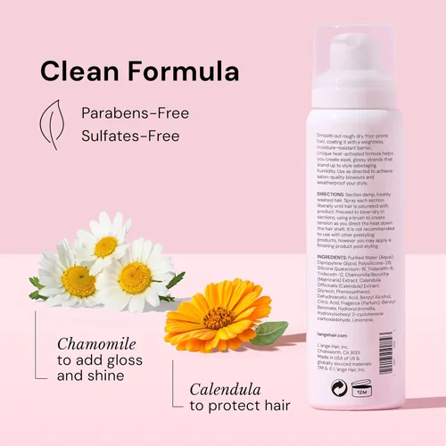 Miniatura 8 de L'ANGE HAIR Glass Hair Primer Térmico para Peinado Spray Protector de Calor para Control del Frizz y Brillo Spray de Peinado de Soporte