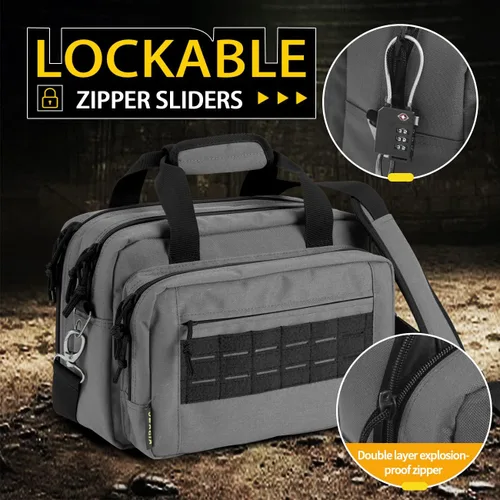 Miniatura 2 de Bolsa para polígono de tiro, estuche para pistola, bolsas para pistolas y munición para pistolas de mano y bolsa de transporte blanda para disparar