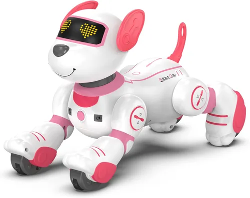 SONOMO Juguete de Perro Robot con Control Remoto, Juguetes de Cachorro Robótico Interactivos - Robot Perro de Acrobacias Divertido y Programable