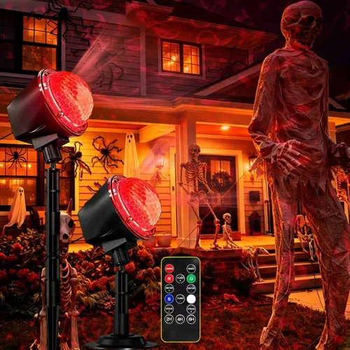 Miniatura 8 de Luces láser de Navidad para proyección al aire libre, proyector de luces láser de 3 colores, espectáculo de luces de luciérnagas con control remoto