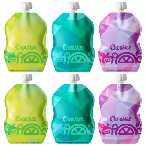 Miniatura 9 de ChooMee Bolsas reutilizables para almacenamiento de alimentos para bebés, sin BPA, a prueba de fugas, para batidos, purés y alimentos para bebés