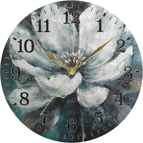 Miniatura 41 de JUNZAN Reloj de bañera con vino romántico espumoso y velas, reloj de pared silencioso de 10 pulgadas, pequeño reloj redondo, decoración de cocina