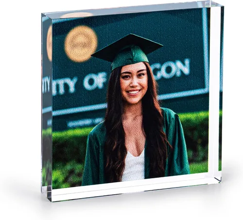 Miniatura 11 de Bloque de fotos acrílico, regalos de fotos personalizados, 3.5 x 3.5 pulgadas 0.6 pulgadas de grosor Impresión acrílica personalizada