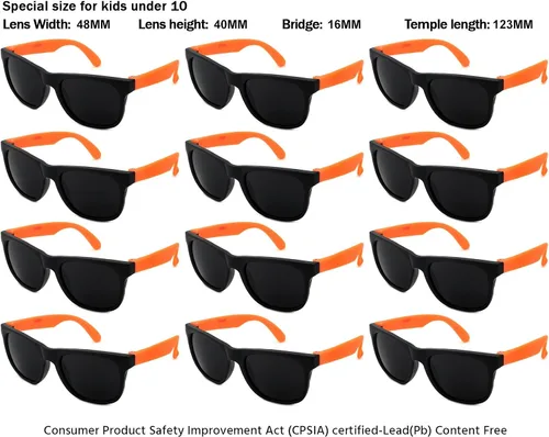Miniatura 22 de Edge I-Wear - Paquete de 12 lentes de sol neón para niños, regalos de fiesta con certificación CPSIA, plomo (Pb) sin contenido 9402RA