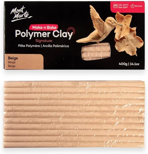 Miniatura 2 de Mont Marte Make n Bake - Arcilla polimérica (400 gm, color beige)