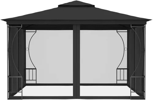 Miniatura 2 de Tienda de campaña, toldo, tienda de campaña, cenador con redes 9.8'x9.8'x8.7' AntracitaAdecuado para exteriores, jardín, camping