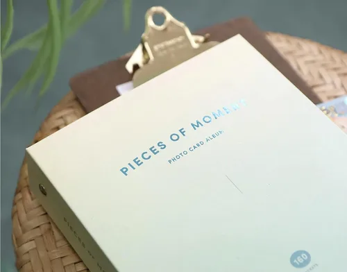 Miniatura 4 de Álbum de fotos estético simple y encantador coreano de tapa dura para tarjetas fotográficas kpop, polos, polaroides, tarjetas de visita, tarjetas