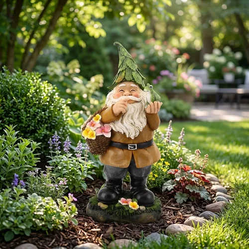 Miniatura 11 de DUSVALLY Angel Holding - Estatua de jardín para cachorros, escultura de querubín de resina resistente a la intemperie, decoración de jardín al aire