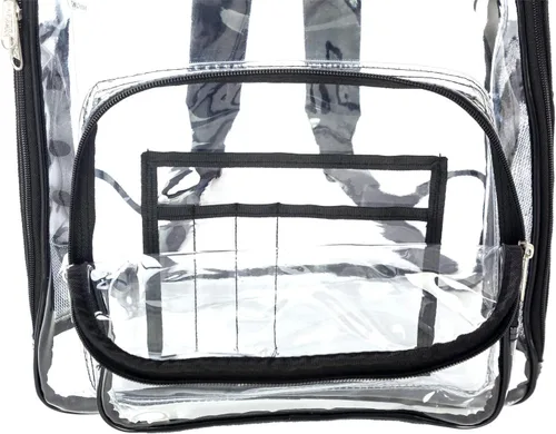 Miniatura 7 de K-Cliffs Large Transparent Backpack Clear Heavy Duty School Bag Durable Student Bookbag See Through Vinyl Daypack Workbag