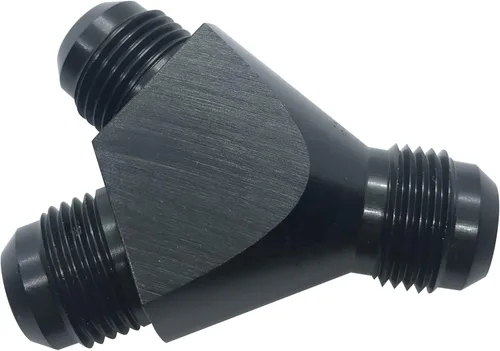 Miniatura 4 de Adaptadores 6AN a 6AN 6 AN Y machos Flare línea de combustible adaptador de manguera de tubería de bloque en T tubo de aluminio 6 AN a AN 6 a AN6