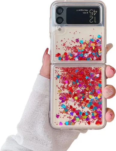 Miniatura 9 de Funda para Samsung Galaxy Z Flip 3 con purpurina para niñas y mujeres, funda transparente de TPU suave de TPU para Samsung Galaxy Z Flip 3 5G 2021