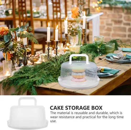 Miniatura 2 de Luxshiny Caja de pastel reutilizable portátil hermética para almacenamiento y transporte para panaderías, hogares y eventos al aire libre, diseño