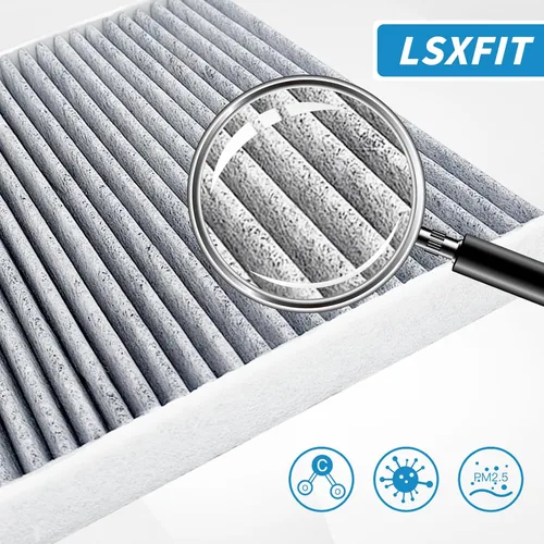 Miniatura 3 de Filtro de aire de cabina y motor Nissan Rogue (2014-2020), Rogue Sport (2017-2022), Qashqai (2017-2022). Reemplazo para CF11854, 272774BU0A, CA11858