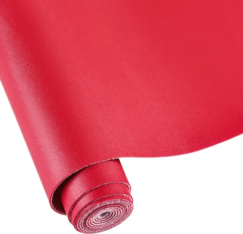 Miniatura 4 de Hojas de cuero sintético para manualidades, un rollo de superficie lisa, hojas de tela de cuero de 12 x 53 pulgadas (11.8 in x 53.1 in) pulgadas