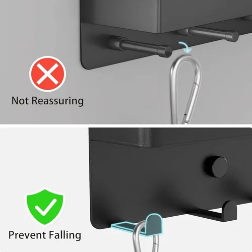 Miniatura 4 de Soporte para llaves de pared, organizador rústico de llaves y correo, 6 ganchos para llaves con estante, pequeño estante para llaves con bandeja
