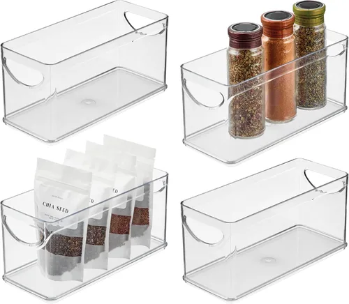 Miniatura 11 de iDesign - Contenedor de almacenamiento de plástico reciclado para armario y despensa con asas integradas, 10 x 4.25 x 5 pulgadas, contenedor