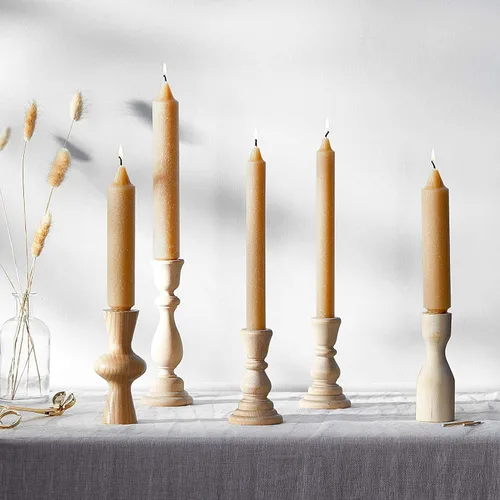 Miniatura 6 de Root Candles Velas sin aroma de cena Premium mezcla de cera de abejas en caja, 9 pulgadas, cera de abejas, 12