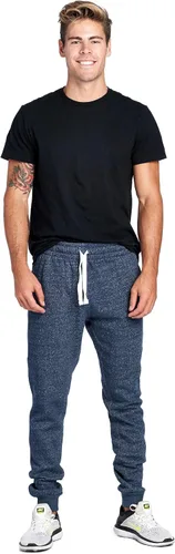 Miniatura 6 de PROGO USA Pantalones deportivos básicos de forro polar jaspeado para hombre, cintura elástica