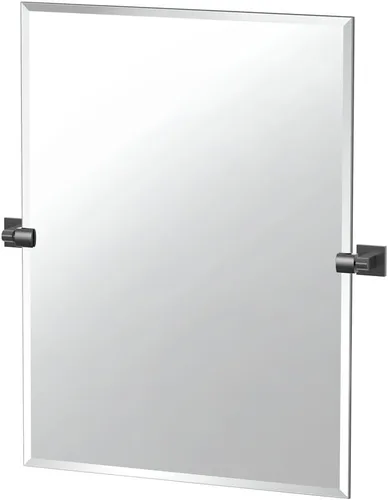 Miniatura 9 de Gatco 5679SM - Espejo rectangular sin marco, 24 pulgadas, latón cepillado negro mate combinado