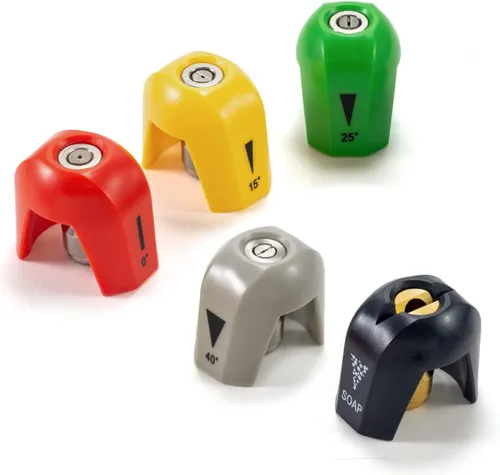 SPX3000-TPS Puntas de pulverización de conexión rápida para Sun Joe SPX Serie 3000 Juego de boquillas de hidrolavadora (0 grados, 15 grados, 25