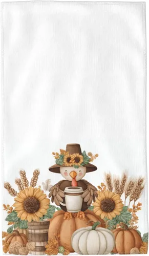 Miniatura 12 de Toalla de mano con diseño de calabaza y otoño, para la cara, 27.5 x 15.7 pulgadas, microfibra de secado rápido, suave, absorbente, para baño, playa