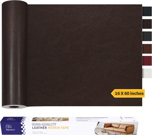 Miniatura 24 de Kit de Cinta de Parche para Reparación de Cuero, Reparación de Cuero Autoadhesiva para Muebles, Sofá, Sillón, Asientos de Automóvil, Silla