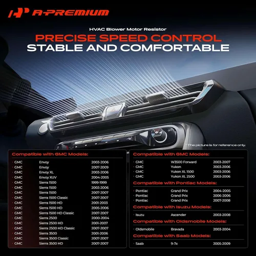 Miniatura 3 de A-Premium [Solo 3 pines] Módulo de control de resistencia del motor del ventilador de CA compatible con Chevrolet Silverado Avalanche Suburban Tahoe