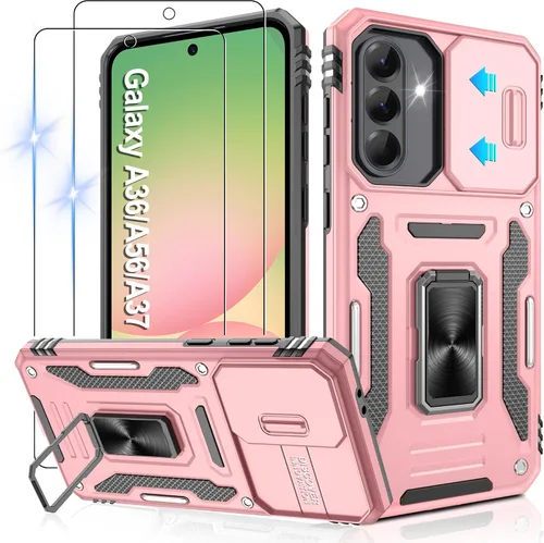 Miniatura 38 de Gritup para Samsung Galaxy S22 Funda con protectores de pantalla HD de 2 paquetes y cubierta deslizante para la cámara, protección contra caídas