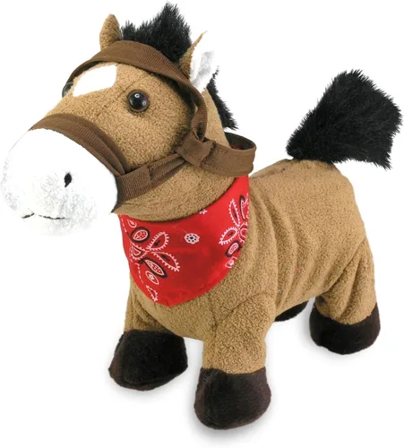 Cuddle Barn – Gallop The Musical Horse | Juguete de peluche animado | Galopa, trota y canta "Giddy Up, Lil' Cowboy" | Animal de peluche de 10