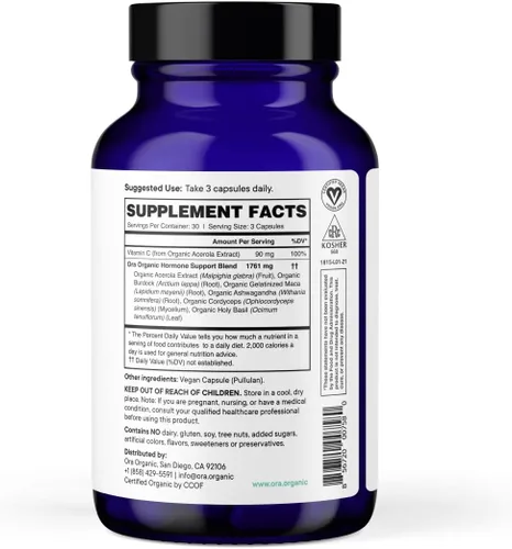 Miniatura 3 de Ora Organic Suplemento de equilibrio hormonal natural y alivio del acné hormonal para mujeres, ayuda a la piel, el estado de ánimo, la energía