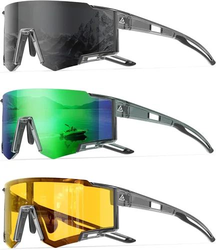 Miniatura 24 de KALIYADI Gafas de sol deportivas para hombre, polarizadas, gafas de sol para mujer, gafas de sol para correr con UV400 para pesca y ciclismo