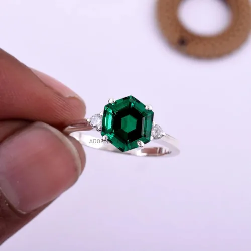 Miniatura 28 de Anillo de plata de ley 925 para mujer, anillo de diamantes de imitación de aguamarina de plata esterlina, anillo Art Deco de marzo, piedra natal
