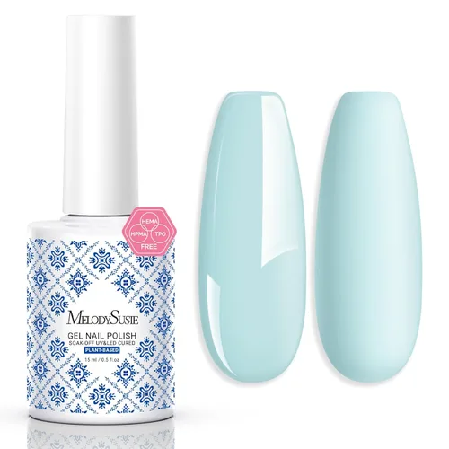 Miniatura 60 de MelodySusie Juego de 2 piezas de gel floreciente transparente y capa superior para diseño de uñas, esmalte de uñas de gel UV acuarela mármol, gel
